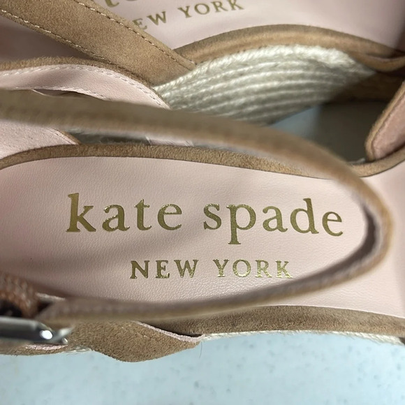 Kate Spade New York Tianna Platform Wedges Sz 9.5 Medium Biscotti - Picture 8 of 12
